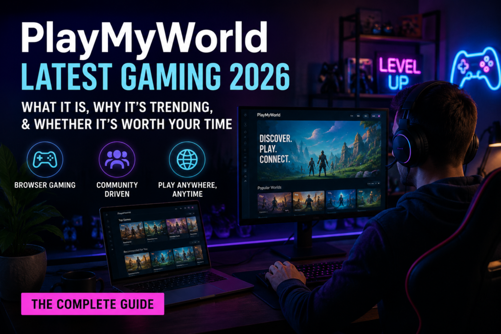 PlayMyWorld latest gaming guide cover image showing browser gaming and community-driven experiences