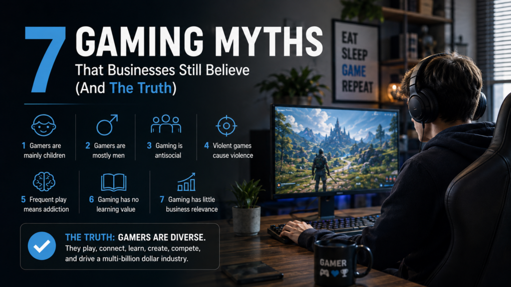 7 gaming myths about gamer stereotypes and the diverse gaming audience